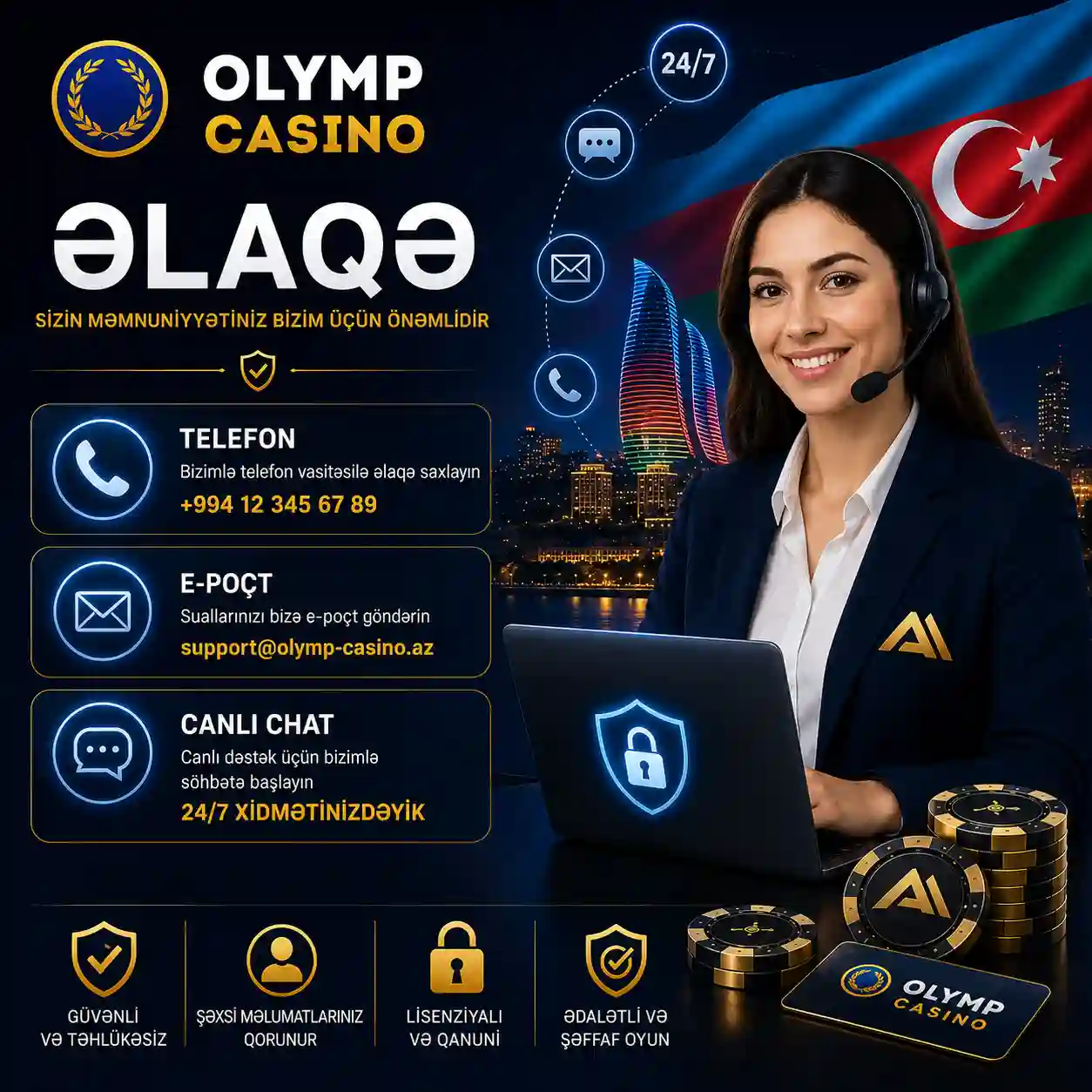 Olymp Casino ilə əlaqə